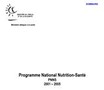 Programme National Nutrition - Santé 2001-2005 Image 1